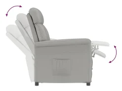Poltrona* Poltrona | Cadeira Relax | Cadeira Recliner Cinza Claro Cinzento-claro 70.5x96.5x95 cm SHL15651 Cinzento claro