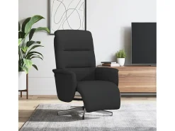 Poltrona| Poltrona | Cadeira Relax | Cadeira reclinável com apoio de pés tecido SHL292878 Preto