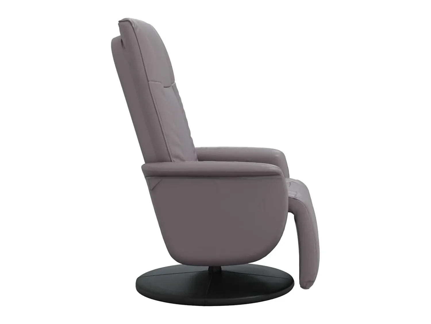 Online Poltrona | Cadeira Relax | Cadeira reclinável com apoio de pés couro artificial SHL926123 Cinzento
