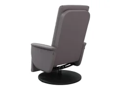Online Poltrona | Cadeira Relax | Cadeira reclinável com apoio de pés couro artificial SHL926123 Cinzento