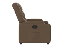 Best Poltrona | Cadeira Relax | Cadeira reclinável tecido SHL947816 Castanho