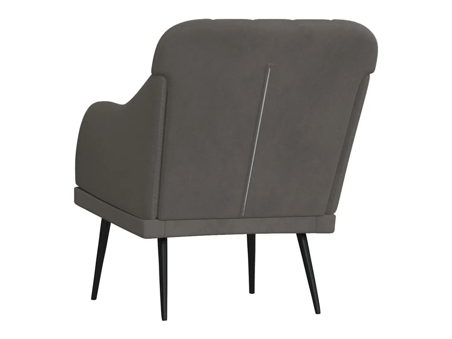Poltrona | Cadeira Relax com apoio de braços 63x76x80 cm veludo cinzento-escuro SHL101297^ Poltrona