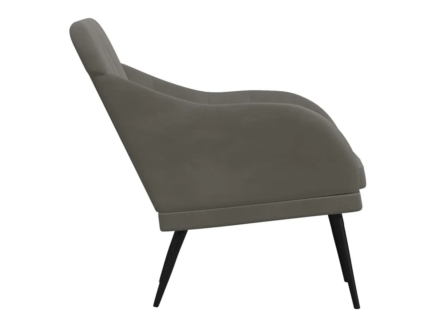 Poltrona | Cadeira Relax com apoio de braços 63x76x80 cm veludo cinzento-escuro SHL101297^ Poltrona