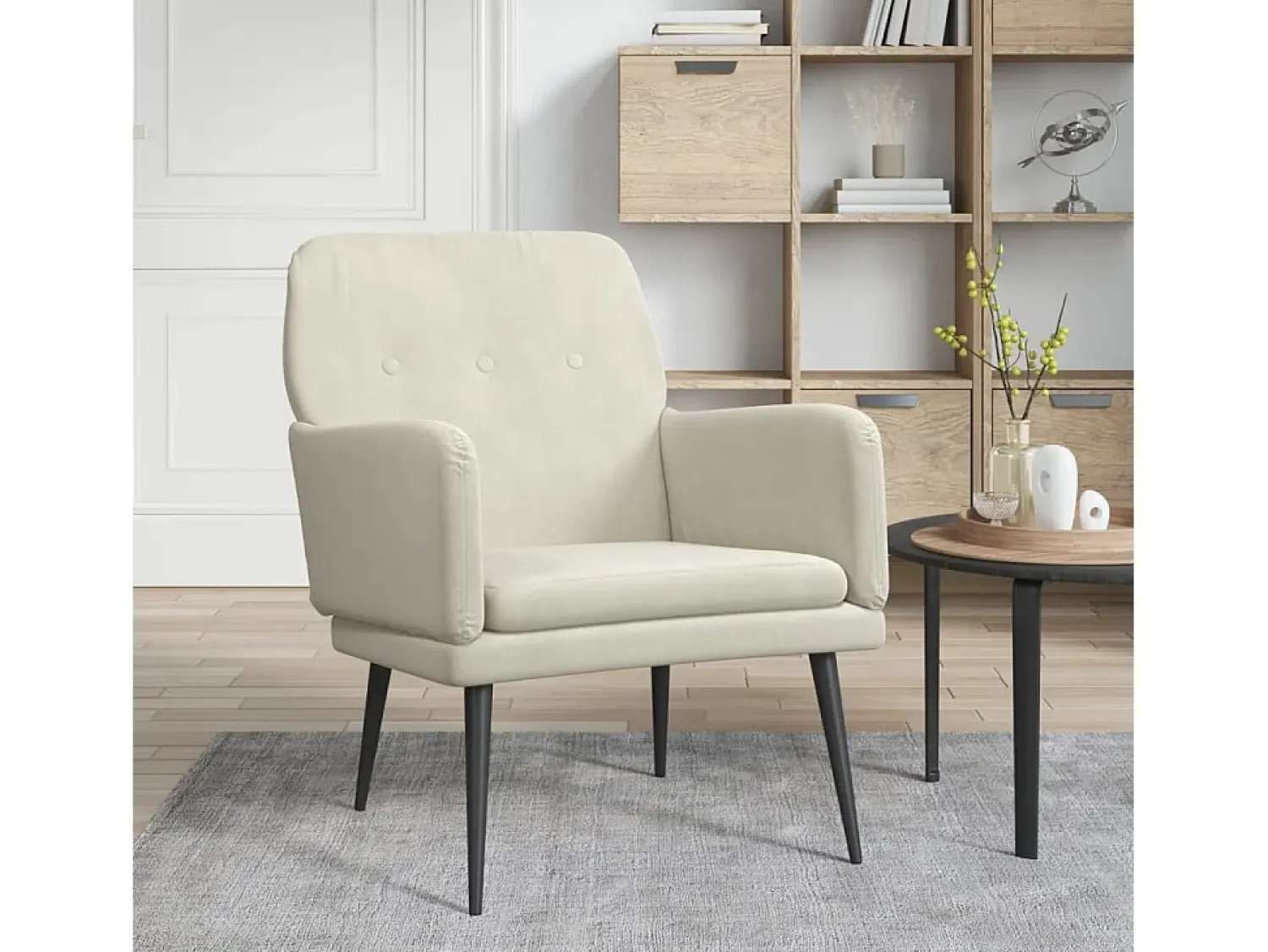 Poltrona | Cadeira Relax com apoio de braços 62x79x79 cm veludo cor SHL737392^ Poltrona
