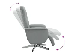 Poltrona| Poltrona | Cadeira Relax | Cadeira reclinável com apoio de pés tecido -claro SHL331838 Cinzento