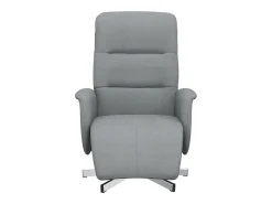 Poltrona| Poltrona | Cadeira Relax | Cadeira reclinável com apoio de pés tecido -claro SHL331838 Cinzento