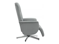 Poltrona| Poltrona | Cadeira Relax | Cadeira reclinável com apoio de pés tecido -claro SHL331838 Cinzento