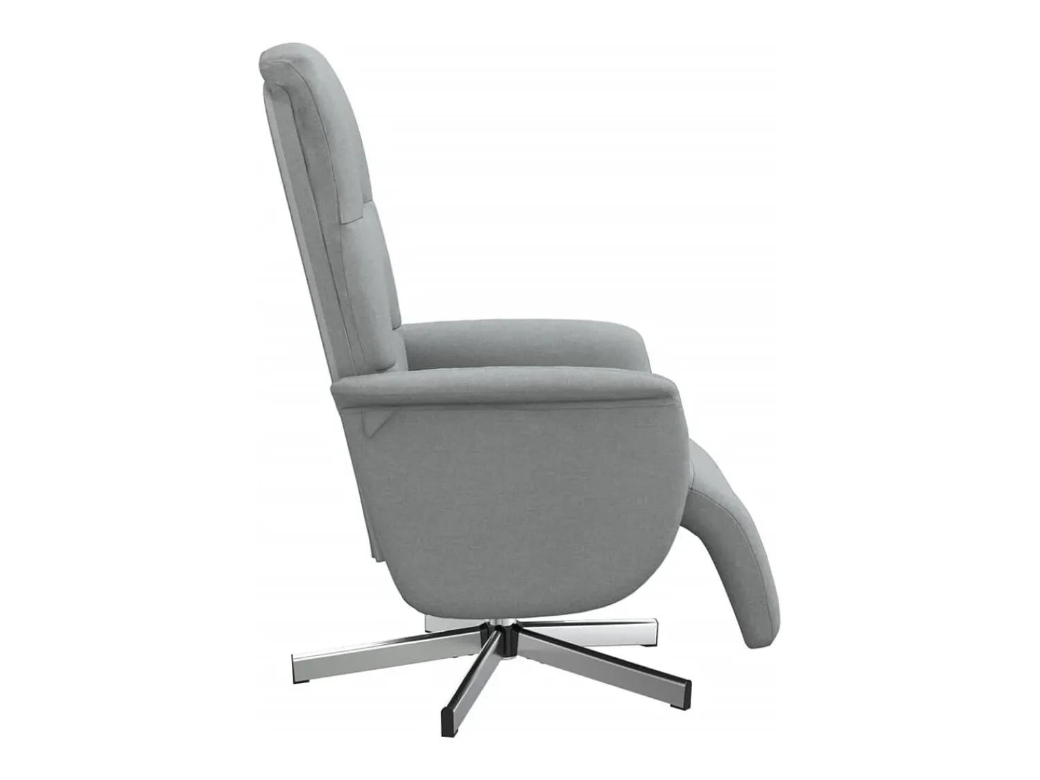 Poltrona| Poltrona | Cadeira Relax | Cadeira reclinável com apoio de pés tecido -claro SHL331838 Cinzento