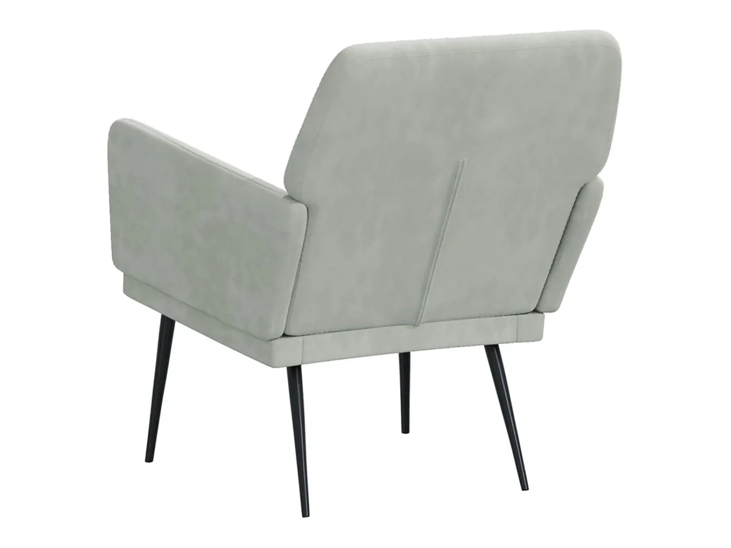 Poltrona* Poltrona | Cadeira Relax com apoio de braços 62x79x79 veludo -claro SHL620661 Cinzento