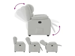Poltrona | Cadeira Relax | Cadeira reclinável tecido nuvem SHL55998^ Poltrona