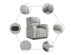 Poltrona | Cadeira Relax | Cadeira reclinável tecido nuvem SHL55998^ Poltrona