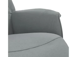 Poltrona| Poltrona | Cadeira Relax | Cadeira reclinável com apoio de pés tecido cinzento-claro SHL956556 Cinzento claro