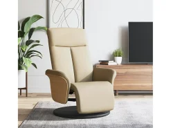 Poltrona* Poltrona | Cadeira Relax | Cadeira reclinável com apoio de pés tecido SHL45156 Creme