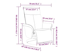 Poltrona* Poltrona | Cadeira Relax | Cadeira reclinável com apoio de pés tecido SHL45156 Creme