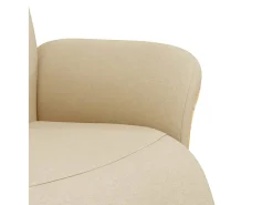Poltrona* Poltrona | Cadeira Relax | Cadeira reclinável com apoio de pés tecido SHL45156 Creme