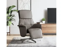 Poltrona* Poltrona | Cadeira Relax | Cadeira reclinável com apoio de pés tecido cinzento-acastanhado SHL929055 Taupe