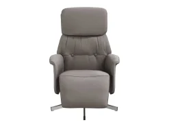Poltrona* Poltrona | Cadeira Relax | Cadeira reclinável com apoio de pés tecido cinzento-acastanhado SHL929055 Taupe