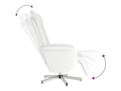 Poltrona | Cadeira Relax | Cadeira reclinável com apoio de pés couro artificial SHL640422^ Poltrona