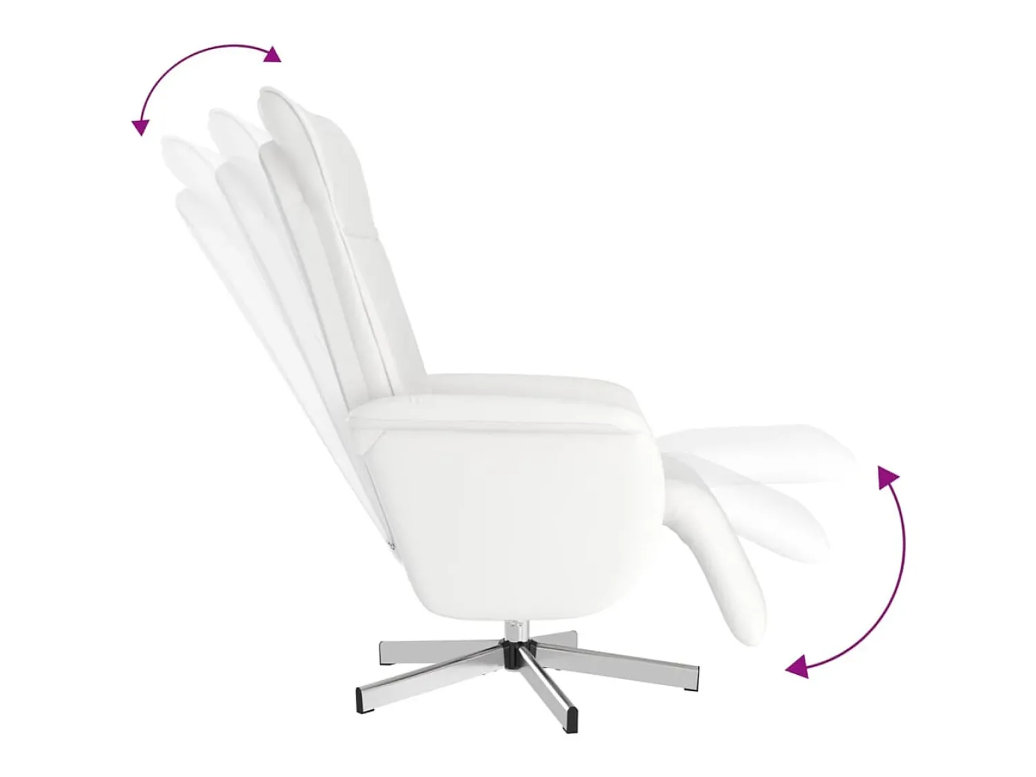 Poltrona | Cadeira Relax | Cadeira reclinável com apoio de pés couro artificial SHL640422^ Poltrona