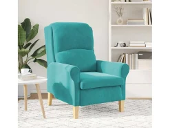 Poltrona | Cadeira Relax | Poltrona Confortável para Sala Turquesa 76x94x102 cm Veludo SHL134762^ Poltrona