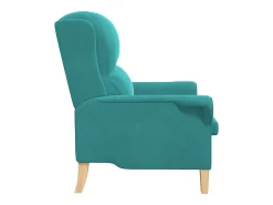Poltrona | Cadeira Relax | Poltrona Confortável para Sala Turquesa 76x94x102 cm Veludo SHL134762^ Poltrona
