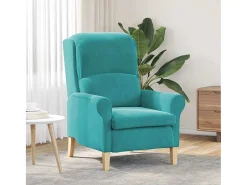 Poltrona | Cadeira Relax | Poltrona Confortável para Sala Turquesa 76x94x102 cm Veludo SHL134762^ Poltrona