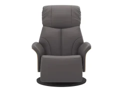 Poltrona* Poltrona | Cadeira Relax | Cadeira reclinável com apoio de pés couro artificial SHL841033 Cinzento