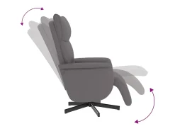 Poltrona* Poltrona | Cadeira Relax | Cadeira reclinável com apoio de pés couro artificial SHL684889 Cinzento