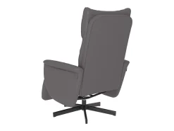 Poltrona* Poltrona | Cadeira Relax | Cadeira reclinável com apoio de pés couro artificial SHL684889 Cinzento