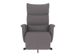 Poltrona* Poltrona | Cadeira Relax | Cadeira reclinável com apoio de pés couro artificial SHL684889 Cinzento
