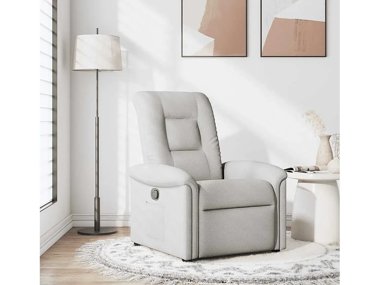 Best Poltrona | Cadeira Relax | Cadeira reclinável tecido nuvem SHL651771 Cinzento