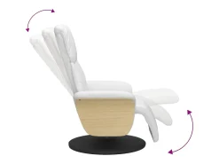 Poltrona| Poltrona | Cadeira Relax | Cadeira reclinável com apoio de pés couro artificial SHL947772 Branco