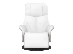 Poltrona| Poltrona | Cadeira Relax | Cadeira reclinável com apoio de pés couro artificial SHL947772 Branco