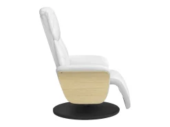 Poltrona| Poltrona | Cadeira Relax | Cadeira reclinável com apoio de pés couro artificial SHL947772 Branco