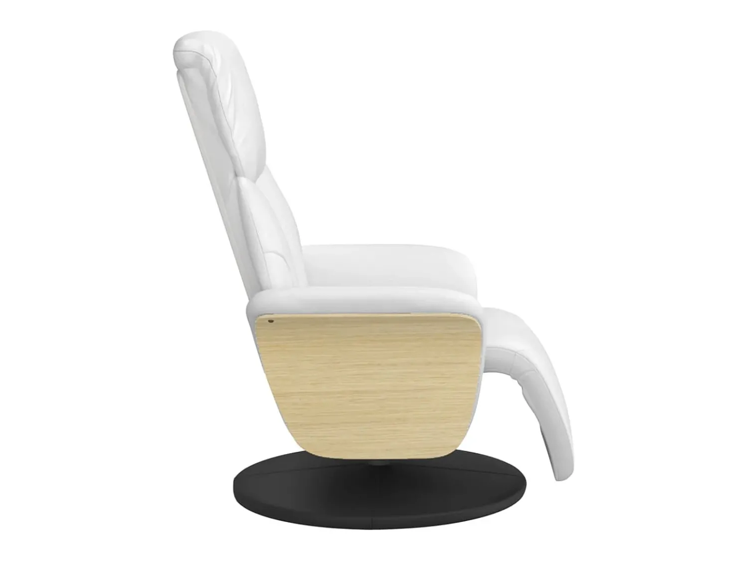 Poltrona| Poltrona | Cadeira Relax | Cadeira reclinável com apoio de pés couro artificial SHL947772 Branco