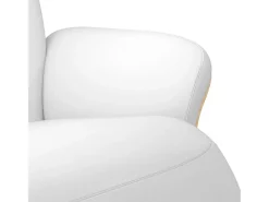 Poltrona| Poltrona | Cadeira Relax | Cadeira reclinável com apoio de pés couro artificial SHL947772 Branco