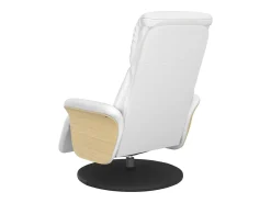 Poltrona| Poltrona | Cadeira Relax | Cadeira reclinável com apoio de pés couro artificial SHL947772 Branco