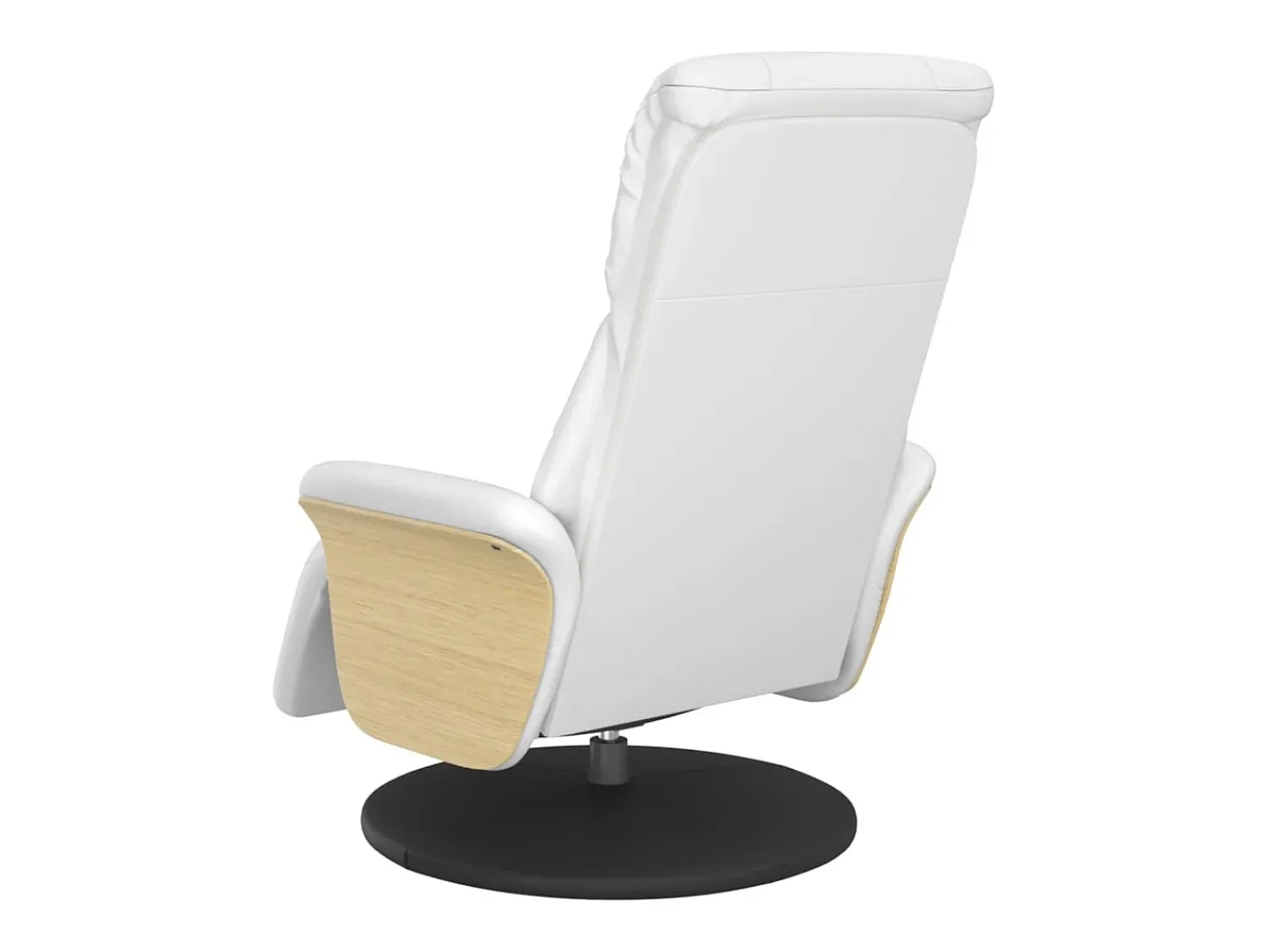 Poltrona| Poltrona | Cadeira Relax | Cadeira reclinável com apoio de pés couro artificial SHL947772 Branco