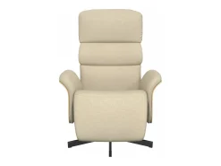 Poltrona* Poltrona | Cadeira Relax | Cadeira reclinável com apoio de pés tecido SHL624927 Creme