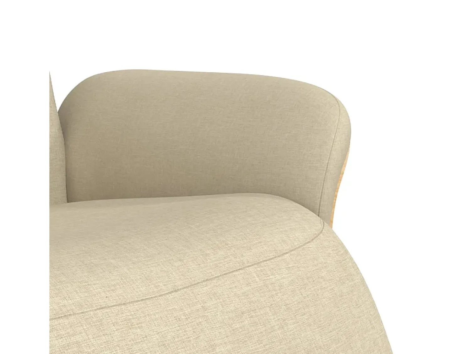 Poltrona* Poltrona | Cadeira Relax | Cadeira reclinável com apoio de pés tecido SHL624927 Creme