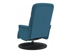 Discount Poltrona | Cadeira Relax | Cadeirão reclinável com apoio de pés veludo SHL632316 Azul