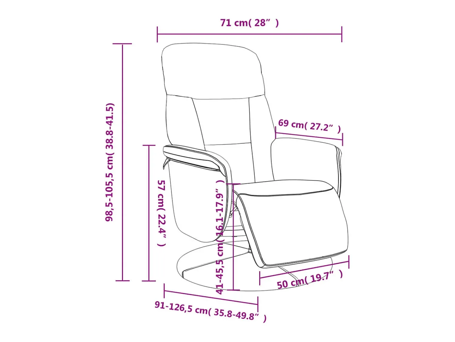 Discount Poltrona | Cadeira Relax | Cadeirão reclinável com apoio de pés veludo SHL632316 Azul