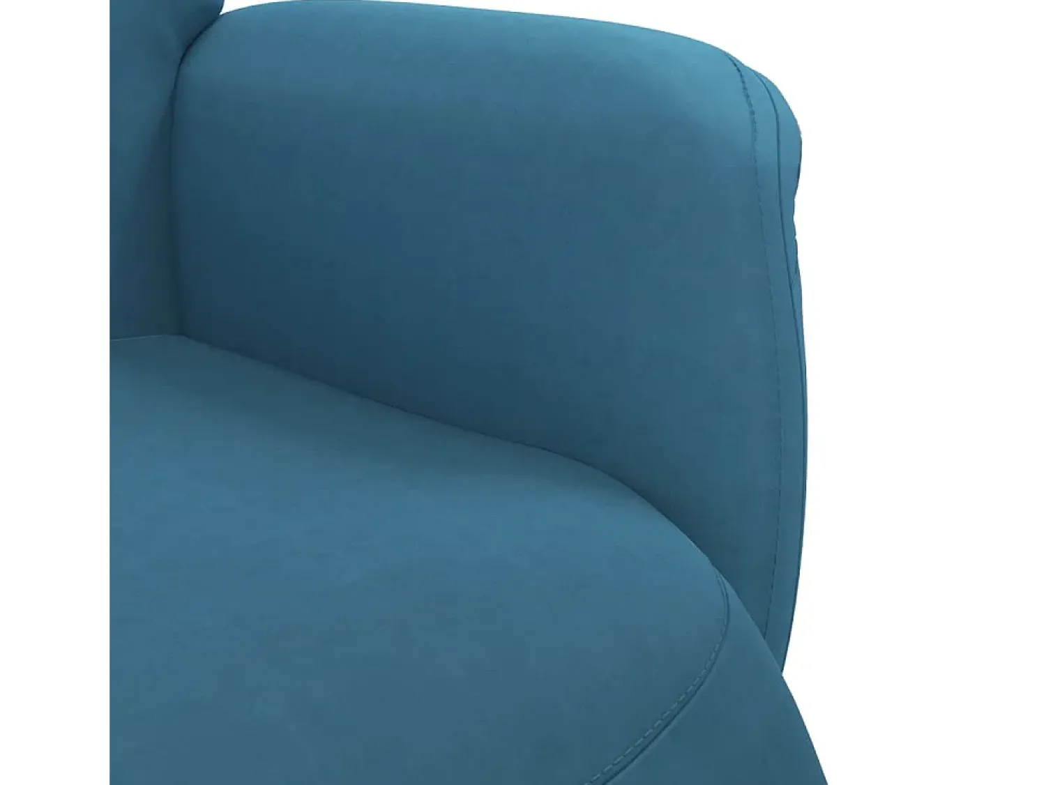Discount Poltrona | Cadeira Relax | Cadeirão reclinável com apoio de pés veludo SHL632316 Azul