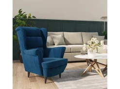 Sale Poltrona | Cadeira Relax | Poltrona Confortável para Sala veludo SHL678155 Azul