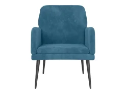 Best Poltrona | Cadeira Relax com apoio de braços 62x79x79 cm veludo SHL33809 Azul
