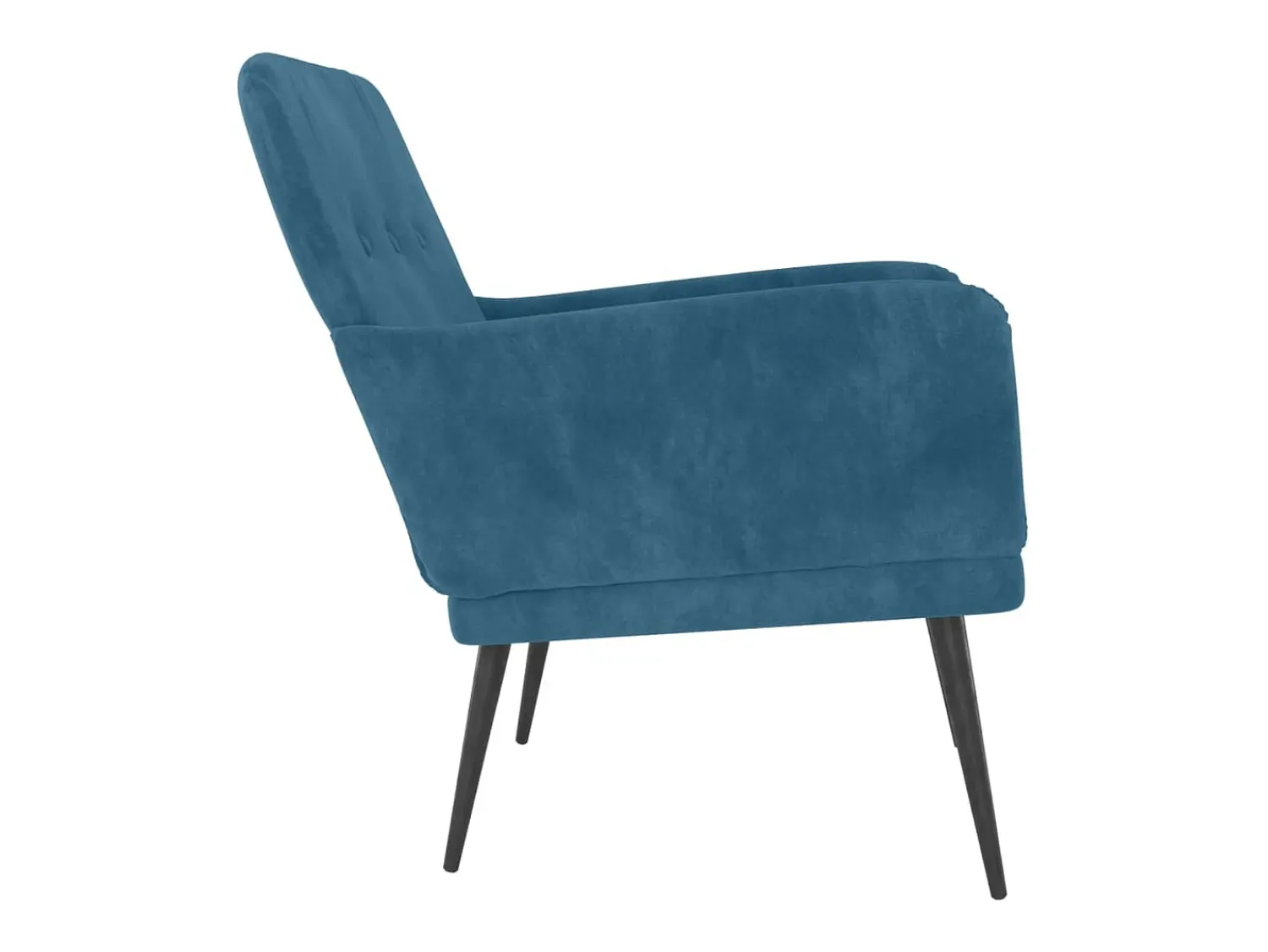 Best Poltrona | Cadeira Relax com apoio de braços 62x79x79 cm veludo SHL33809 Azul