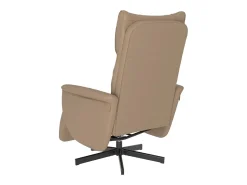 Poltrona | Cadeira Relax | Cadeira reclinável com apoio de pés couro artificial cappuccino SHL5939^ Poltrona
