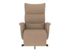 Poltrona | Cadeira Relax | Cadeira reclinável com apoio de pés couro artificial cappuccino SHL5939^ Poltrona
