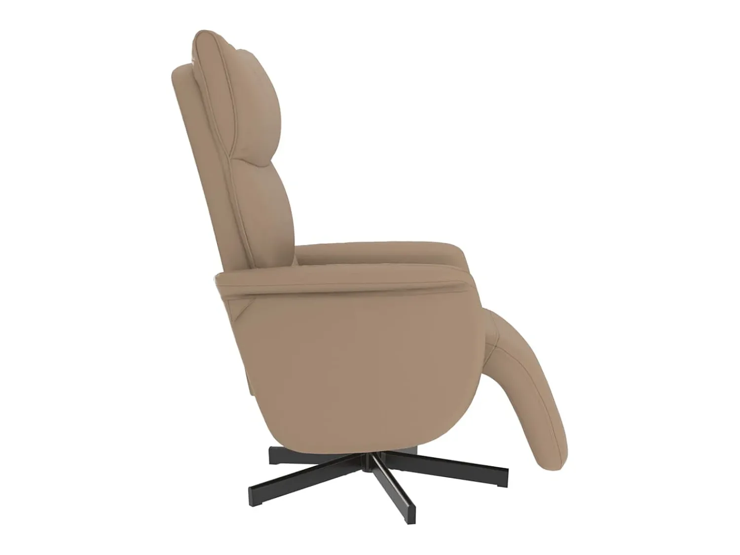 Poltrona | Cadeira Relax | Cadeira reclinável com apoio de pés couro artificial cappuccino SHL5939^ Poltrona