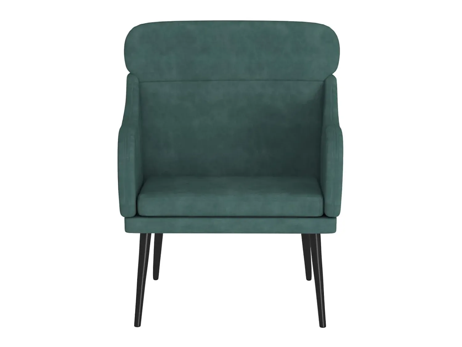 Poltrona| Poltrona | Cadeira Relax com apoio de braços 63x76x80 cm veludo verde-escuro SHL403863 Verde pinho